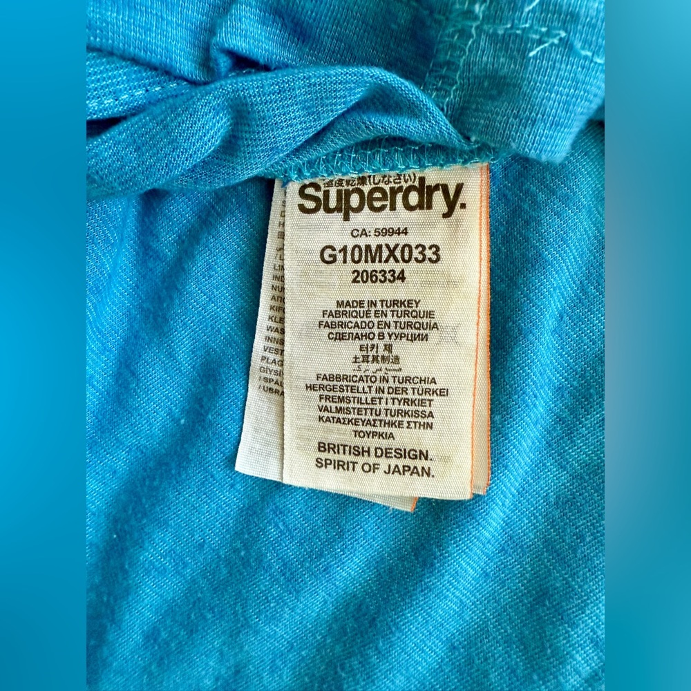 Superdry dip dye logo tshirt womens juniors L blue - Picture 7 of 8